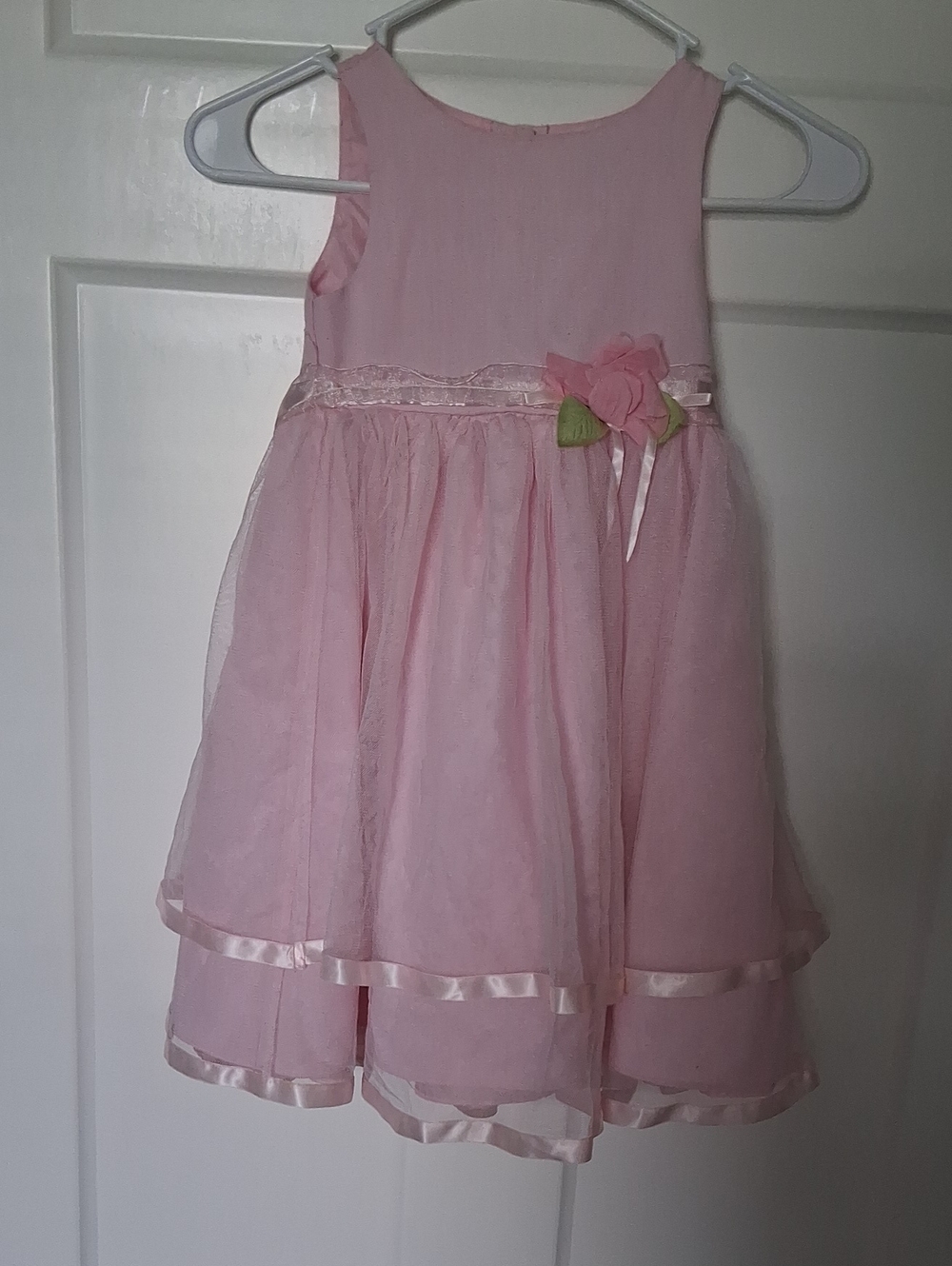 Jenny & Me Girls Pink Floral Tulle Party Dress for Girls Size 4